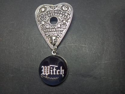 Goth Gothic Witchy Killstar occult pagan oddity curiosity "Ouija Planchette  with Witch detail"