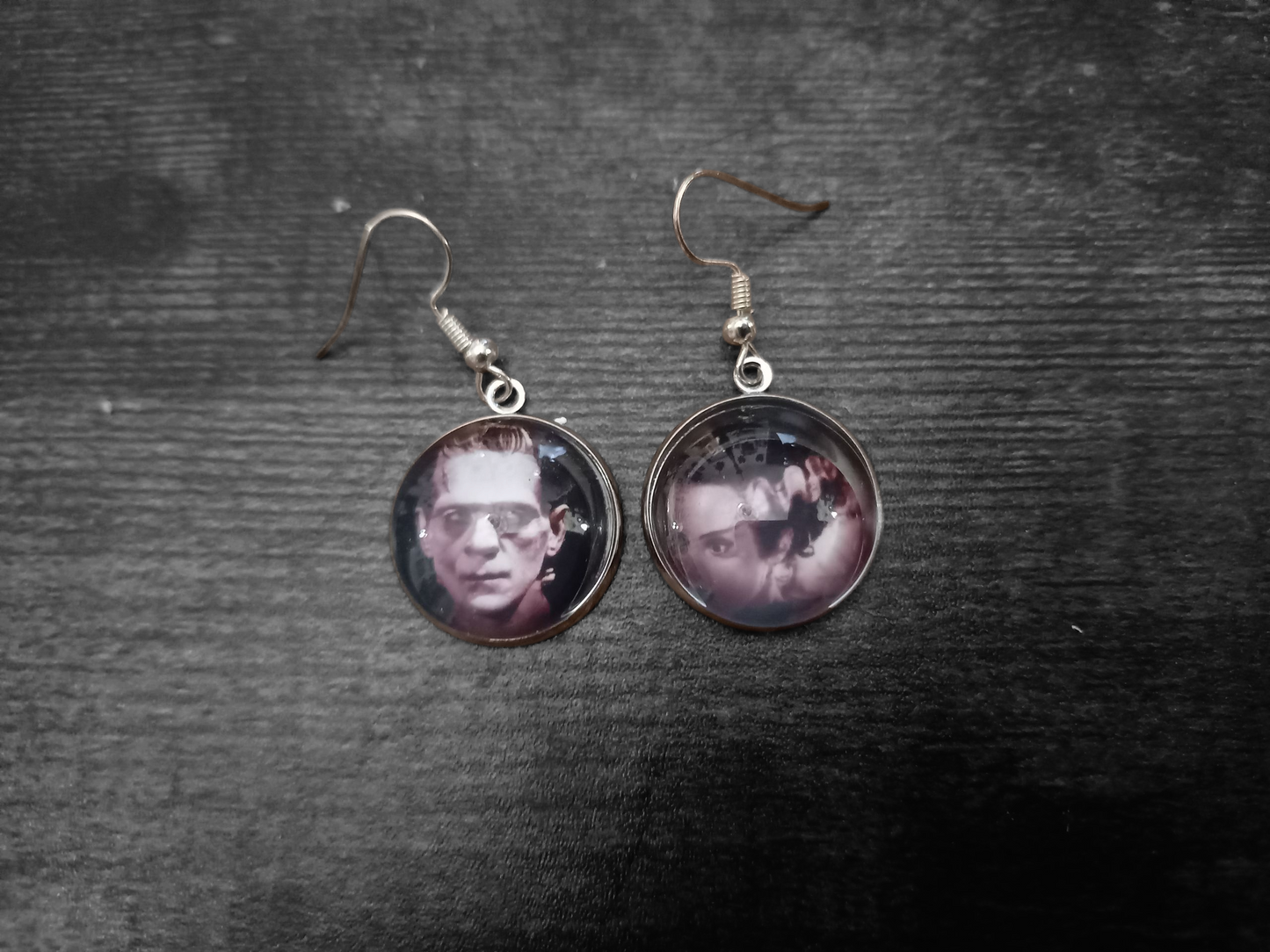 Goth Gothic Witchy Killstar Frankenstein inspired "we belong  dead" earrings