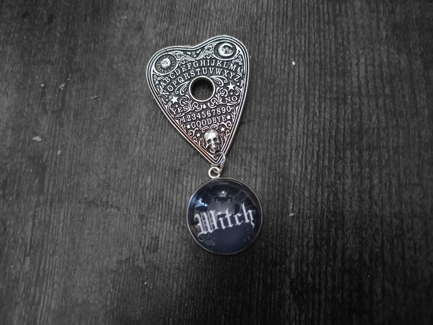 Goth Gothic Witchy Killstar occult pagan oddity curiosity "Ouija Planchette  with Witch detail"