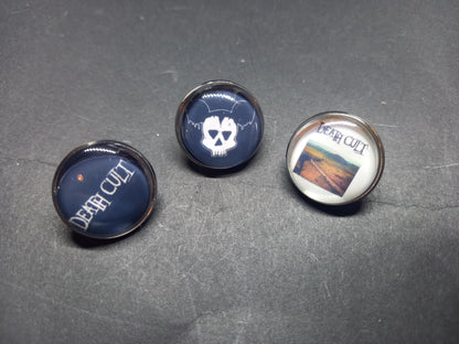Goth Gothic Old School 1980's alternative "Death Cult" "Inspired" Pin Set of Three Pin Badge's