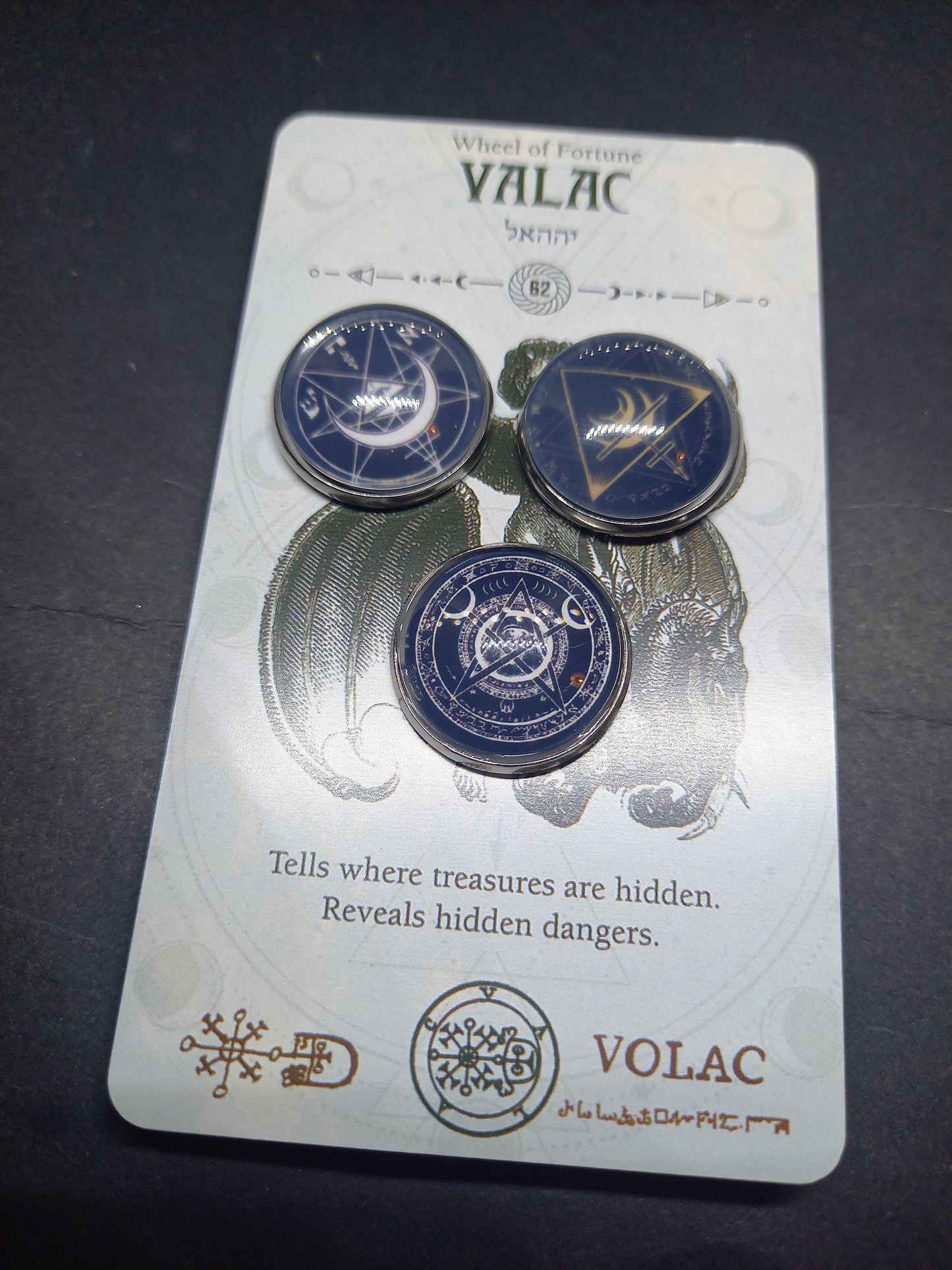 Goth Gothic Old School 1980's alternative Fields Of The Nephilim "Inspired"  Set of Three MAGICK Pin Badge's