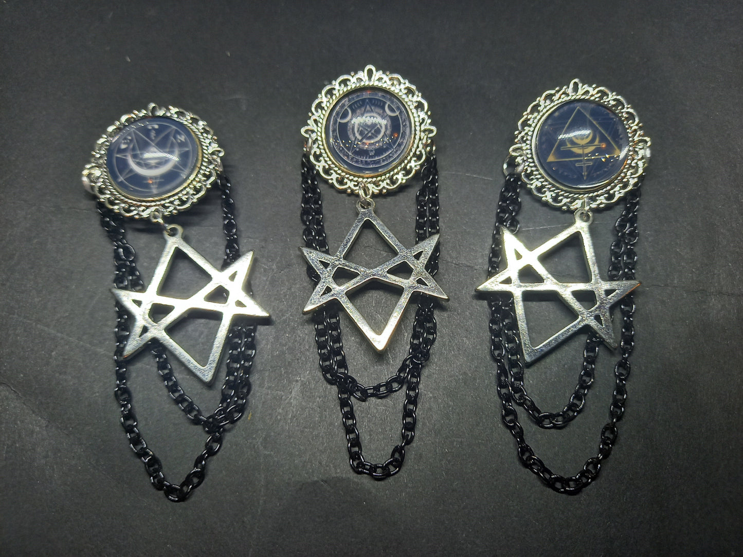 Goth Gothic Old School 1980's alternative Fields Of The Nephilim "Inspired" MAGICK Brooch