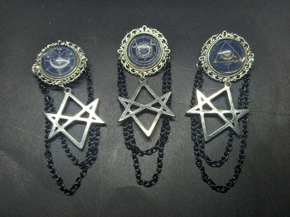 Goth Gothic Old School 1980's alternative Fields Of The Nephilim "Inspired" MAGICK Brooch