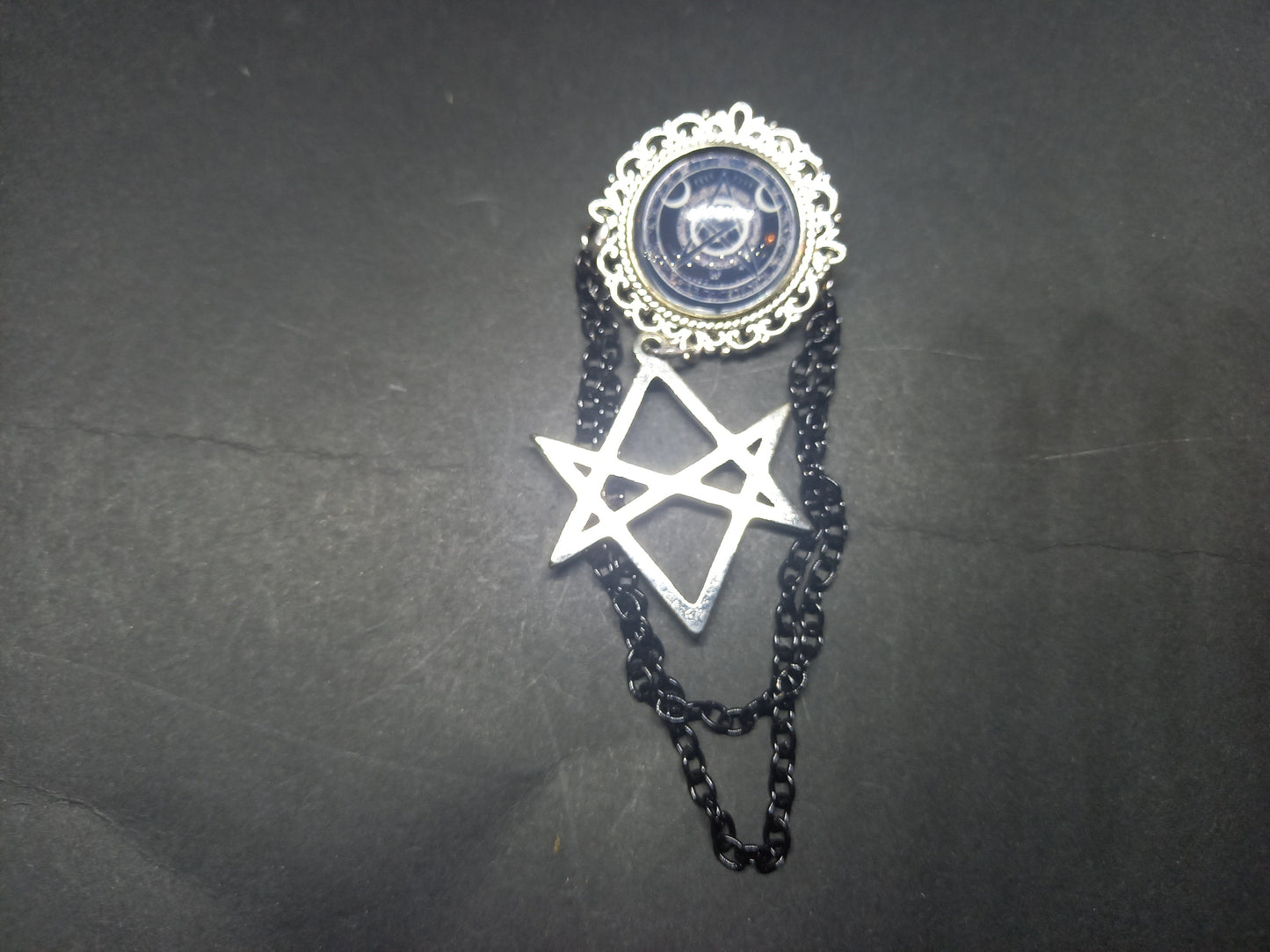 Goth Gothic Old School 1980's alternative Fields Of The Nephilim "Inspired" MAGICK Brooch