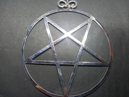 Goth Gothic Witchy "Oversized Inverted pentagram with Cross of Satan " earrings