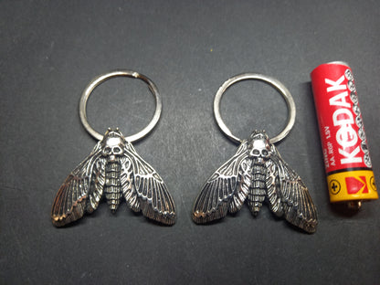 Goth gothic witchy Witch occult witchcraft Death head moth V2 " Boot, Bag Charm or Keyring"