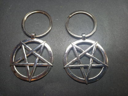 Goth gothic witchy Witch occult witchcraft Satanic "Inverted Pentagram V1" Boot, Bag Charm or Keyring"