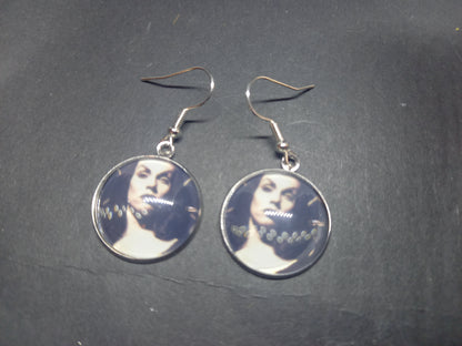 Goth Gothic killstar Witchy, Vampira "Inspired" Earrings ,Plain or with bow