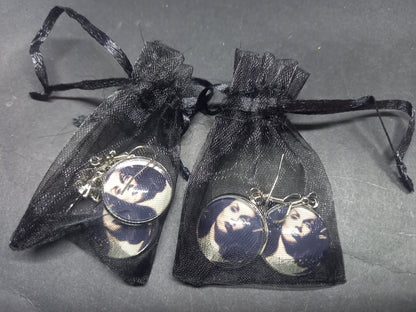 Goth Gothic killstar Witchy, Vampira "Inspired" Earrings ,Plain or with bow