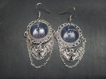 Kawaii Pastel Nu Neo Goth Gothic Witchy fashion Vampira from the Vampira Show inspired Deluxe Earrings V2