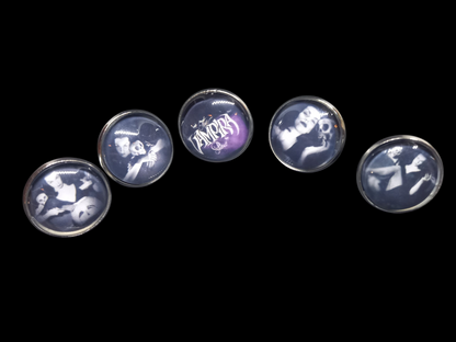 Goth Gothic alternative  horror Vampire "Vampira" 5 badge set