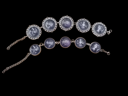 bracelets, " Vampira" fan art "Vampira Show " inspired :Goth Gothic Witchy