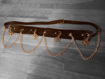 Goth Gothic Witchy killstar witch witchcraft Satanic Occult " Goat Of Mendes " chain belt