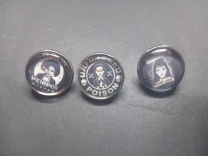 Goth Gothic Witchy Witch Witchcraft occult satanic stylised fan art "Witchy Icon"badge set
