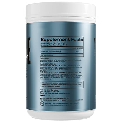 ONE OF ONE Creatine Monohydrate Powder – Pure Micronized, Unflavored, 200 Servings