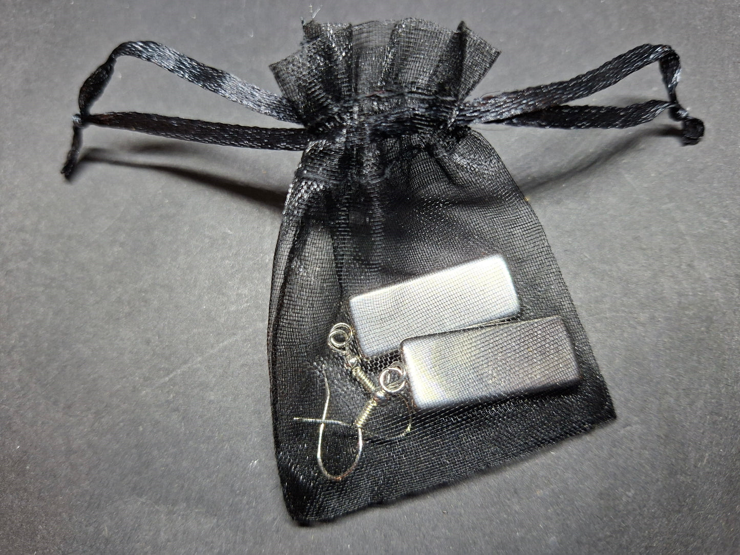 Goth Gothic Witchy Occult Thelema Aleister Crowley Inspired Stainless Steel rectangle image earrings
