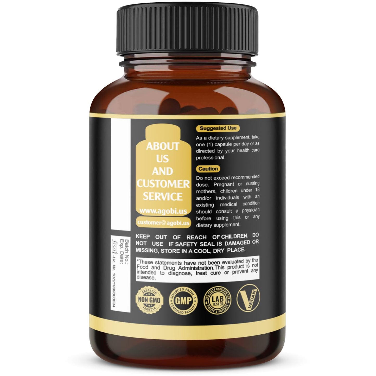11in1 Saw Palmetto Capsules with Ashwagandha - Prostate & Hair Support - 180 Count (6-Month Supply)