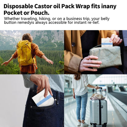 120PCS Castor Oil Patches – Transparent PU Film Belly Button Patches, Leak-Proof, Self-Adhesive & Disposable (Oil Not Included)