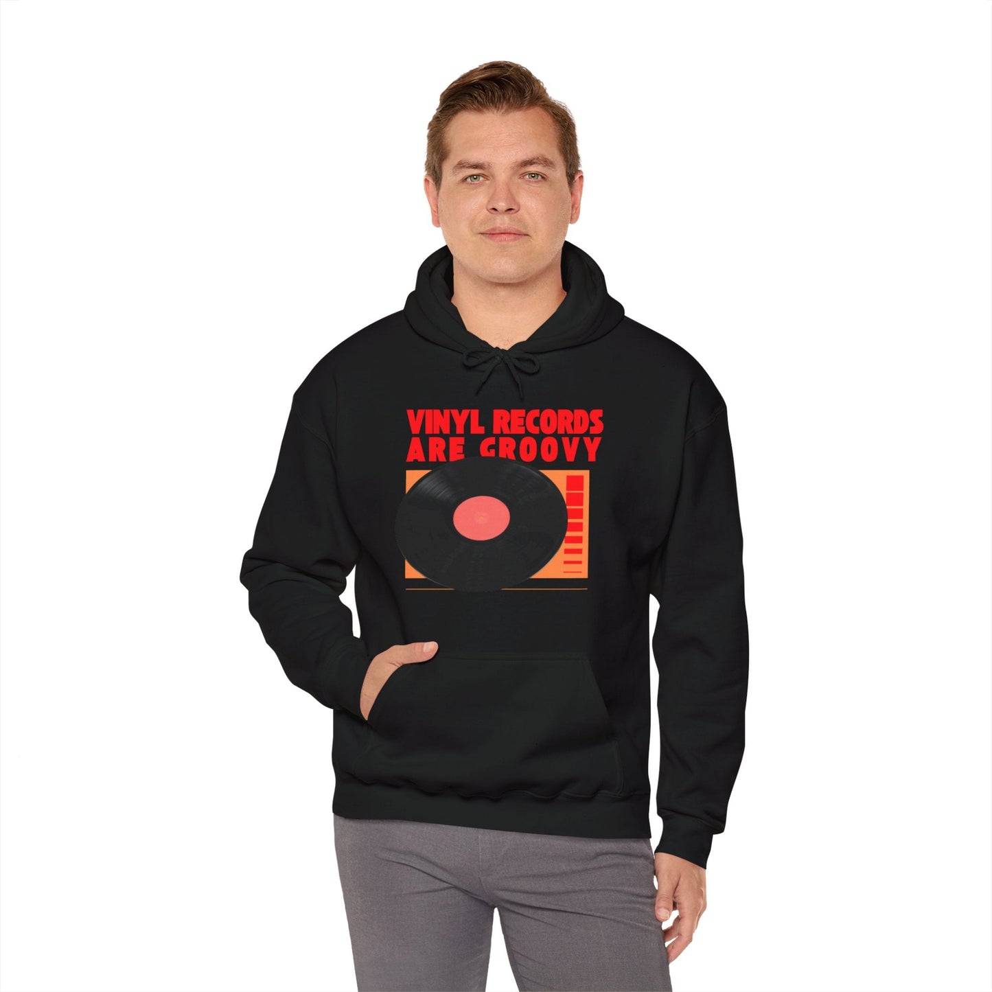 'Vinyl Records Are Groovy' Men's Hoodie