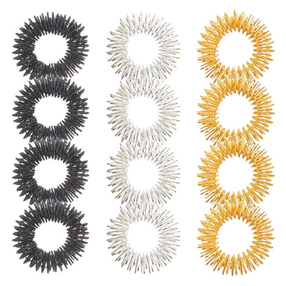 12pcs Spiky Sensory Finger Massage Massager – Golden, Silver & Black