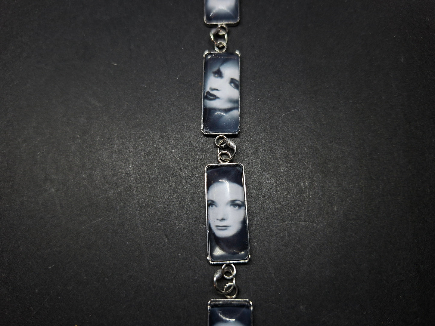 Bracelet"Gothic bride" rectangle image :gothic witchy jewelry