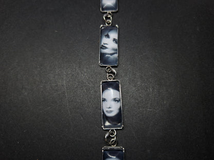 Bracelet"Gothic bride" rectangle image :gothic witchy jewelry
