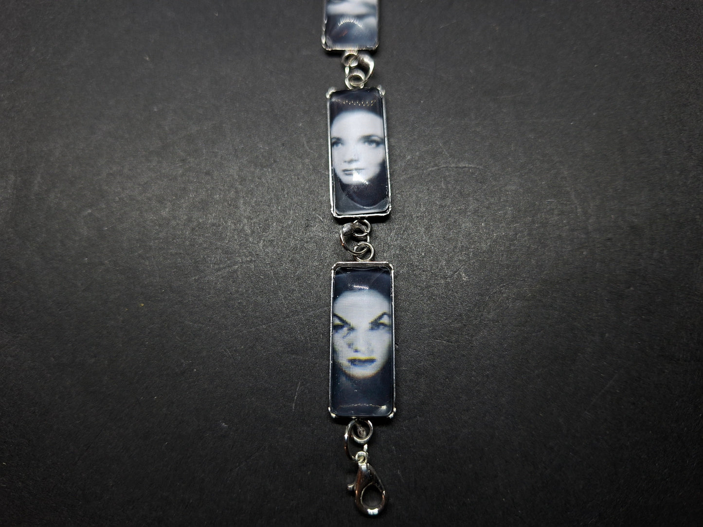 Bracelet"Gothic bride" rectangle image :gothic witchy jewelry