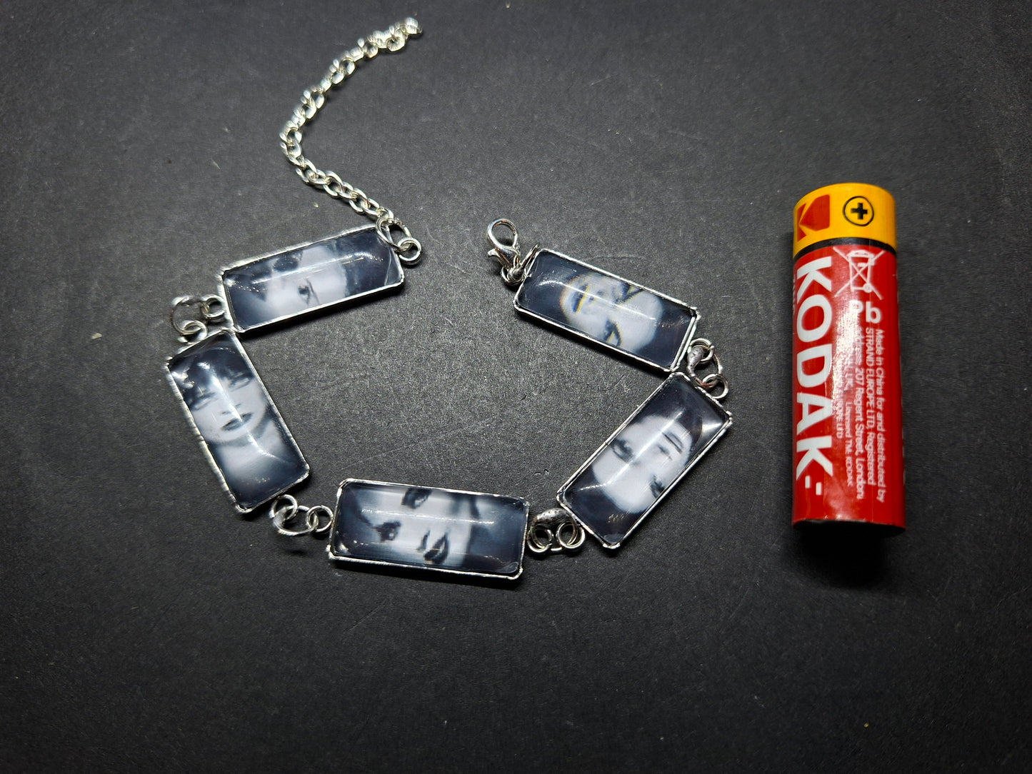 Bracelet"Gothic bride" rectangle image :gothic witchy jewelry
