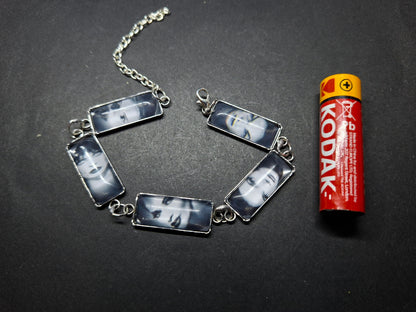 Bracelet"Gothic bride" rectangle image :gothic witchy jewelry