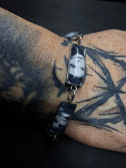 Bracelet"Gothic bride" rectangle image :gothic witchy jewelry