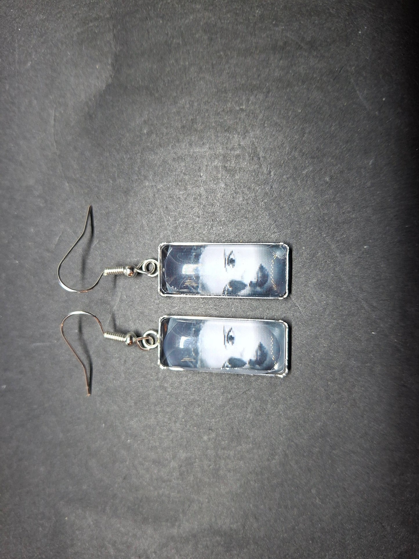 Goth Gothic Witchy Psychobilly Alternative horror inspired, "Gothic bride" rectangle image earrings