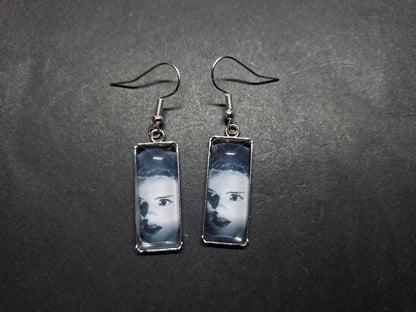 Goth Gothic Witchy Psychobilly Alternative horror inspired, "Gothic bride" rectangle image earrings