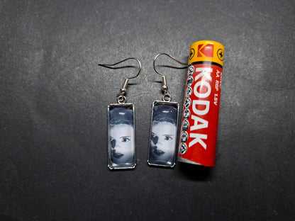 Goth Gothic Witchy Psychobilly Alternative horror inspired, "Gothic bride" rectangle image earrings