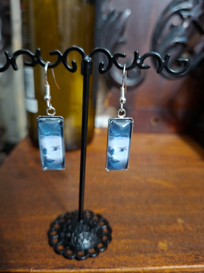 Goth Gothic Witchy Psychobilly Alternative horror inspired, "Gothic bride" rectangle image earrings