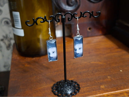 Goth Gothic Witchy Psychobilly Alternative horror inspired, "Gothic bride" rectangle image earrings