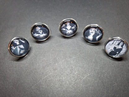 Goth Gothic Witchy Psychobilly Alternative horror inspired "Vampira" fully adjustable ring