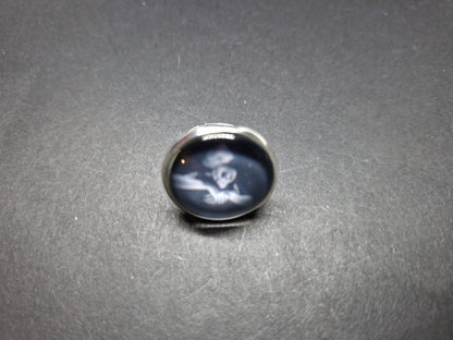 Goth Gothic Witchy Psychobilly Alternative horror inspired "Vampira" fully adjustable ring