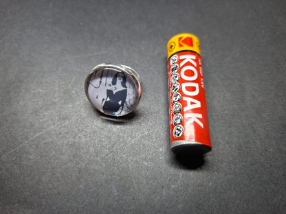 Goth Gothic Witchy Psychobilly Alternative horror inspired "Vampira" fully adjustable ring