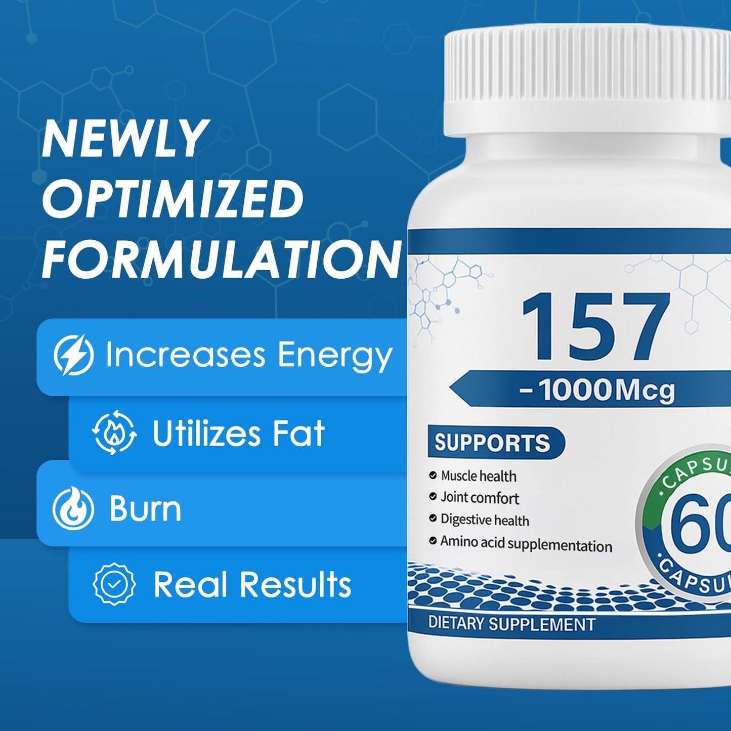157 1000 mg Supplement - Non-GMO, Gluten-Free, 60 Capsules