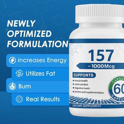 157 1000 mg Supplement - Non-GMO, Gluten-Free, 60 Capsules