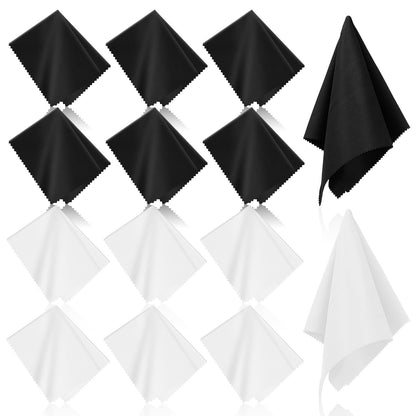 16 Pack 12x12 in Microfiber Glasses Cleaning Cloths | Reusable Eyewear & Screen Cleaners
