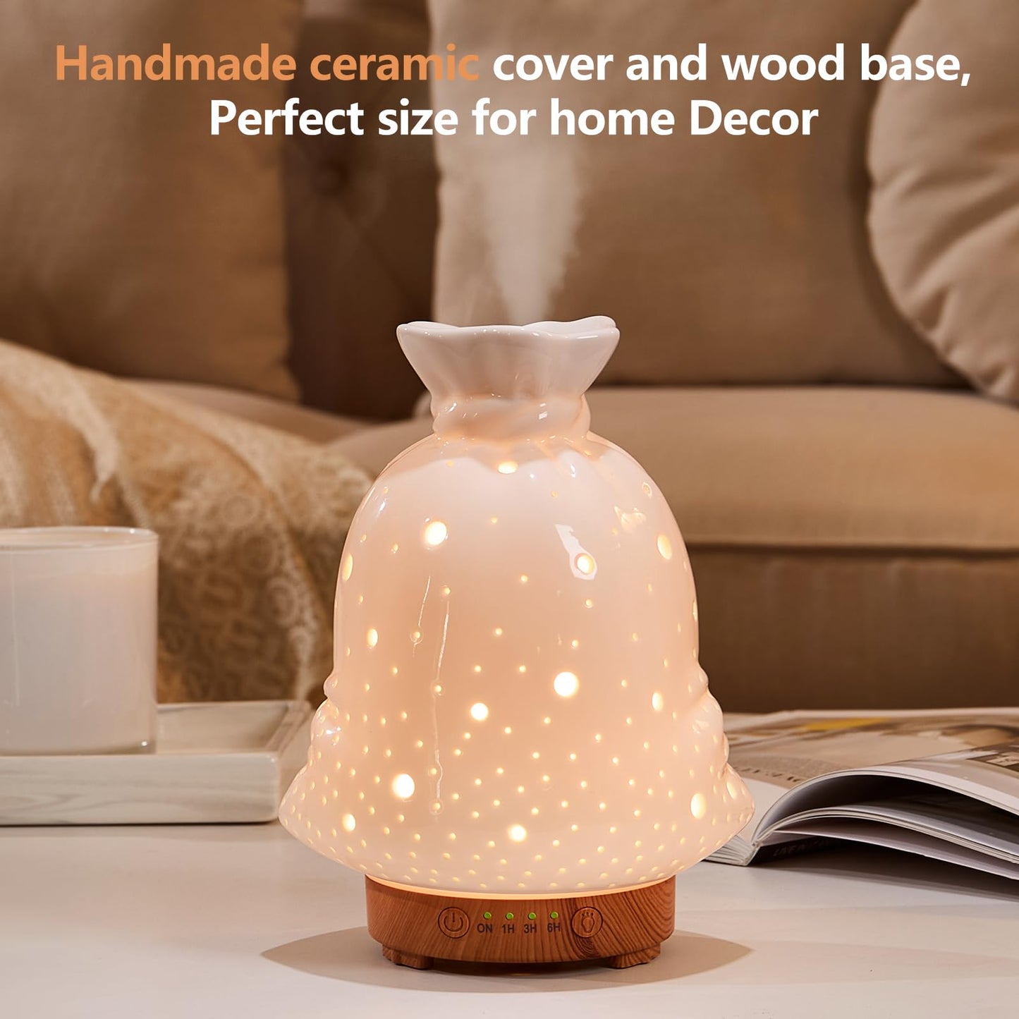 160ML Ceramic Diffuser – Lucky Bag Aromatherapy Ultrasonic Humidifier