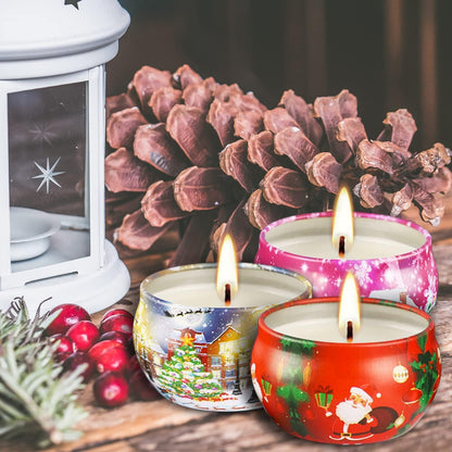 16pcs Christmas Scented Candles Set | 2.5oz Soy Wax Aromatherapy Gift for Women