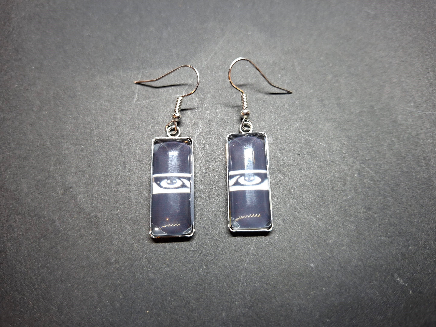 Siouxsie And the Banshees Inspired Stainless Steel rectangle image earrings , Goth Gothic Witchy