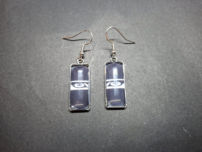 Siouxsie And the Banshees Inspired Stainless Steel rectangle image earrings , Goth Gothic Witchy