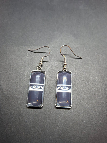 Siouxsie And the Banshees Inspired Stainless Steel rectangle image earrings , Goth Gothic Witchy