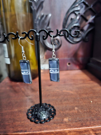 Siouxsie And the Banshees Inspired Stainless Steel rectangle image earrings , Goth Gothic Witchy
