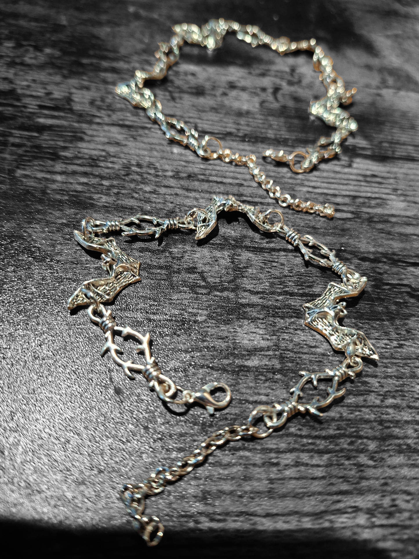 Bracelet, Bat and thorn detail LARP cosplay Vampire Jewelry :goth gothic witchy