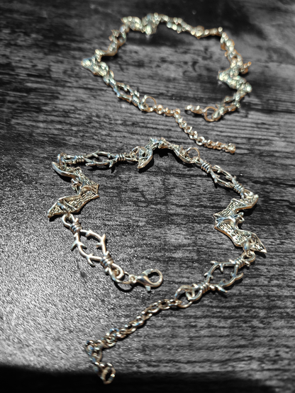 Bracelet, Bat and thorn detail LARP cosplay Vampire Jewelry :goth gothic witchy