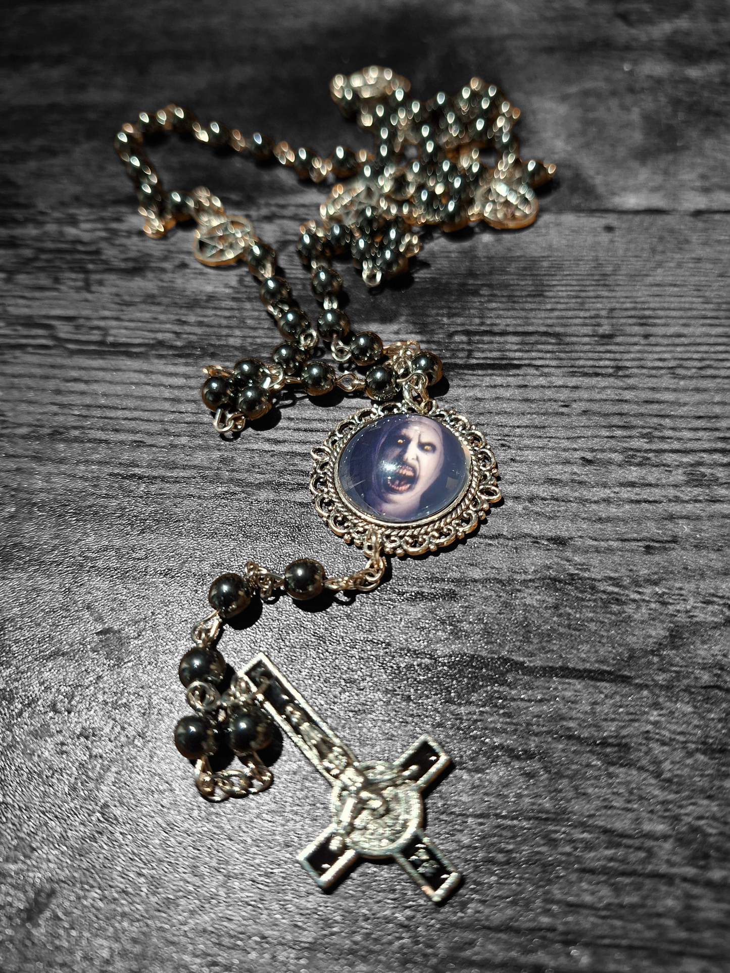 Black Hammarite rosary ,The Conjuring inspired "Nun"